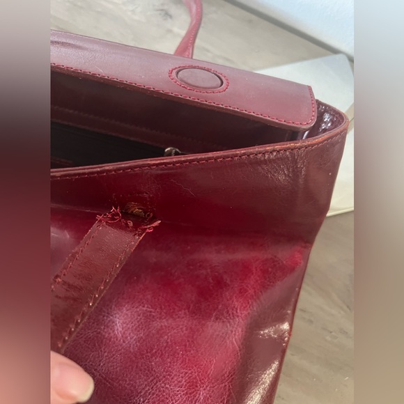 Vintage Monsac Cherry Red Shoulder Bag - Picture 12 of 13